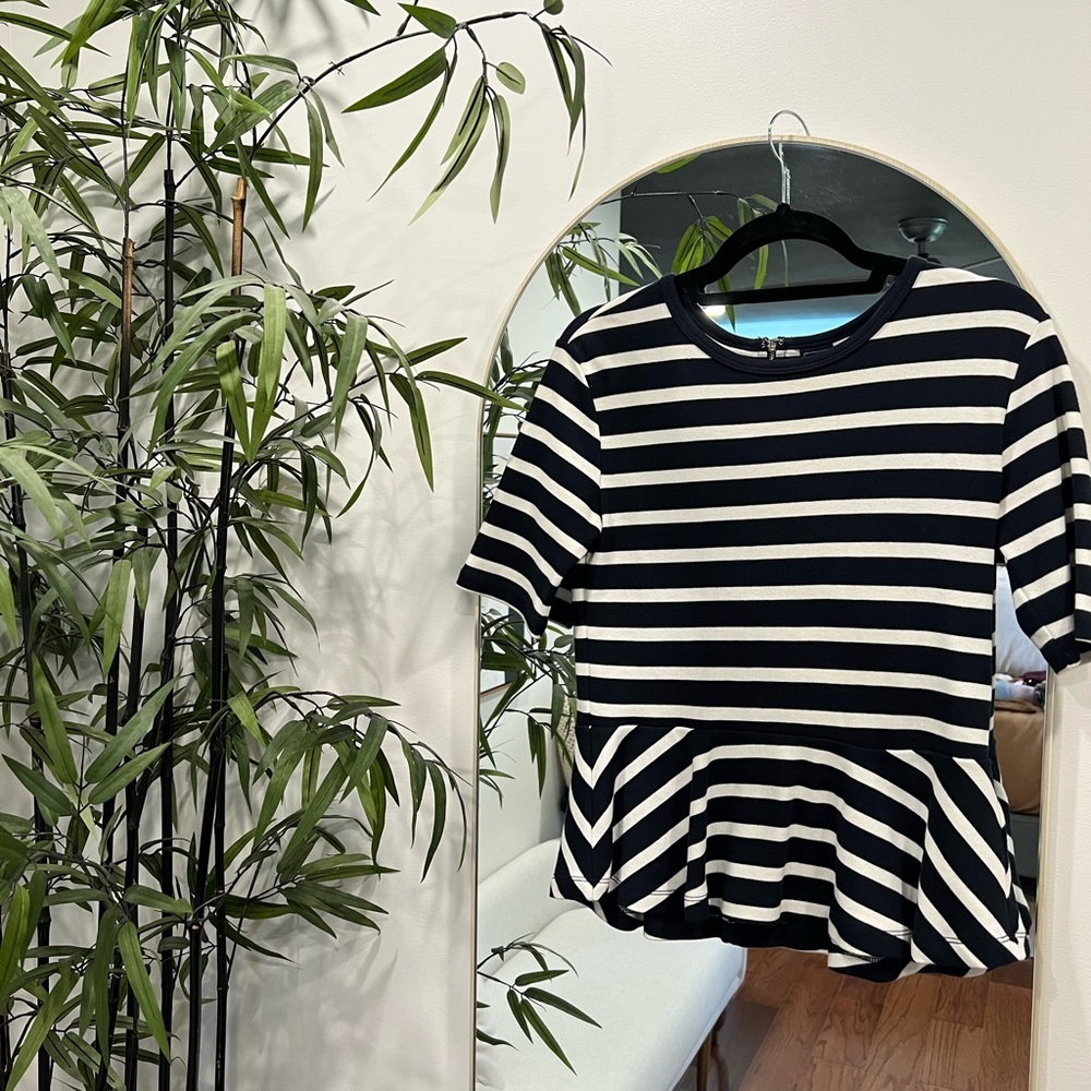 Gap striped peplum top
